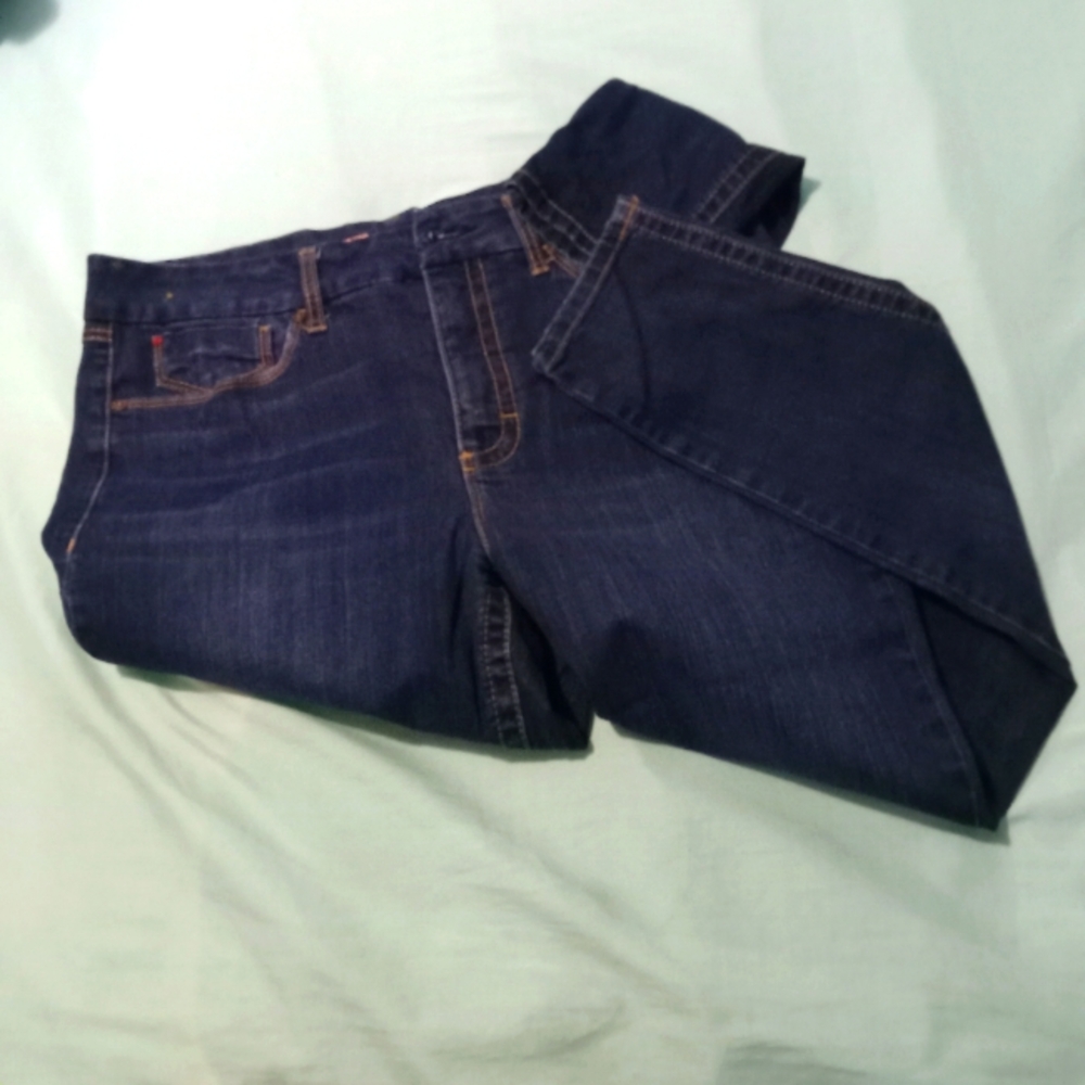 💙 NWOT Womens Sean Womens Dark Wash High Rise Skinny Jeans Size 14 Denim Casual